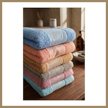 Bezos 12 Adet Karışık Kadife El Havlusu - 45 X 85 Cm Spa Ve Otel Havlusu 22 X Cm Spa Ve Otel Havlusu