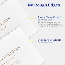 Avery Clean Edge Yazdırılabilir Kartvizitler, Emin Besleme Teknol