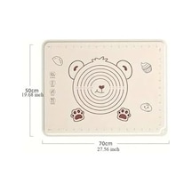 Büyük Boy Silikon Hamur Açma Matı, Krem Rengi, 50x70 Cm, Yapışmaz Ve Kaymaz Yüzey - 550 Gram 50 x 22