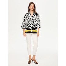 Faik Sönmez Eteği Sulu Monochrome Desen Tunik S26tnk011 Us26tnk01110 Siyah