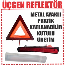 Üçgen Reflektör Metal Ayaklı- Kutulu-katlanabilir 1 Adet