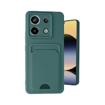 Redmi Note 13 Pro 5g Kılıf Kelvin Kartvizitli Silikon - Koyu Yeşil Bz8683140711320