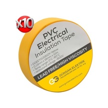 Sarı Elektrik İzolasyon Bandı - 10 Adet 0.13 Mm Kalınlık 18 Mm Genişlik