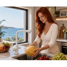 Safir White Arıtma Çıkışlı Evye Bataryası Acar 14.01.384 Açık Gri