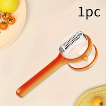 Honeybeeshop Turuncu Çok Amaçlı Sebze Meyve Soyacak Saklama Kutusu Testereli Bıçak Turuncu