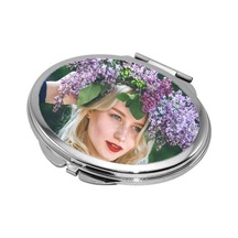 Photoink Sublimasyon Oval Makyaj Aynası Kahverengi