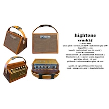 Hightone Crush15 Şarjlı Bluetoth Lu 15w Taşınabilir 2 Kanal Reverb Li Mini Akustik Enstrüman Amfisi
