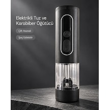 Mutfak Ve Sofra Kullanımına Uygun Çift Hazneli Elektrikli Tuz Karabiber Öğütücü Çok Renkli