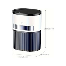 Xuweiwei Usb İle Çalışan Siyah Beyaz Renk Hava Temizleyici Üçlü Alerjen Polen Hepa Filtre Aromaterapi Kutusu Ev Ofis Yatak Odası İçin