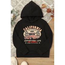 Uyguntarz Çocuk California Baskılı Sweatshirt Siyah
