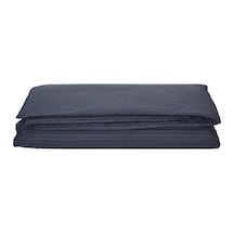 Komfort Home Battal Boy Çizgili Pamuk Saten Nevresim / Antrasit