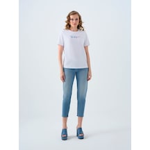 Loft Mom Mavi Kadın Jean Pantolon Lf2038773 Mavi