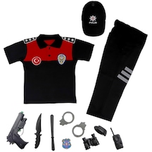 Liyavera Unisex Çocuk Polo Yaka Türk Yunus Polis Kostümü Yunus Polis Ünifo