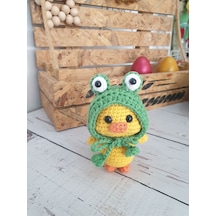 Amigurumi Örgü Oyuncak Sarı Ördek Anahtarlik