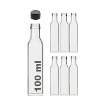 Afracam Maraska Şeffaf 100 Ml Sızdırmaz Kapaklı Boş Cam Şişe 6 Adet