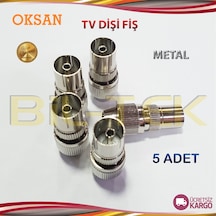 Oksan Metal Tv Dişi Fiş 5 Adet