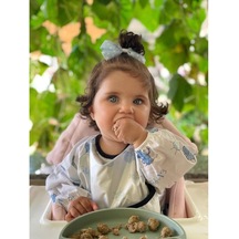 Mama Önlüğü Bebek Oyun Faaliyet Önlük Mavi Fil Desenli 1 - 4 Yaş Mavi