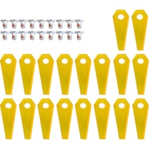 Bosch Indego Robotik Çim Biçme Makinesi İçin 18 Parça Paslanmaz Çelik Bıçak + 18 Parça Vida Yedek Parça Diğer