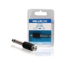 Valuelıne Ses Adaptörü 6,35 Mm Erkek Rca Kalın Siyah