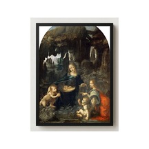 Rönesans Leonardo Kayalıklar Bakiresi Çerçevesiz Poster 21x30 Cm A4 Tablo Rönesans Klasik Sanat