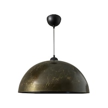 Rsylight Retro Kahve Mermer Desenli Dekoratif Tekli Rustik Metal Sarkıt Avize 40 Cm Beyaz