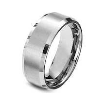 Chavin Orta Kısmı Mat Çelik Unisex Yüzük Cd76