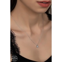 Union Swarovski Zirconia Kadın Pırlanta Montür Tektaş Gümüş Koly (550094262)