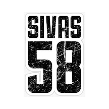 58 SİVAS Sticker Yapıştırma Oto Etiket 17cm