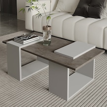 Matris Modern Orta Sehpa Geometrik Tasarım Ve Şık Detaylar Gordion Mermer/gri