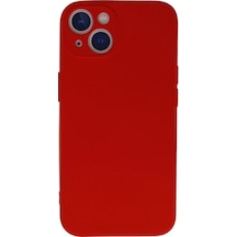 Apple, Uyumlu iPhone 13 Mini Kılıf Nano İçi Kadife Silikon - Kırmızı