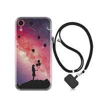 Apple Uyumlu iPhone XR Kılıf Boyun Askılı Flowers Cat 2 1349