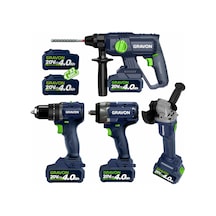 Usta Kalfa Tamir Atölye Yol Servis 4 Lü Gravon Set 4.0 Ah 20 V 2xakü Süper Güç
