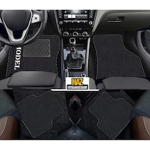 Renault Clio-2 1998 - 2004 Siyah Halı Siyah Kenar Petek Topuk