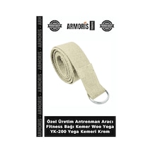 Özel Üretim Antrenman Aracı Fitness Bağı Kemer Woo Yoga Yk-200 Yoga Kemeri Krem
