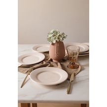 Keramika Krem Linda Pasta Tabağı 21 Cm 6 Adet 030 Krem