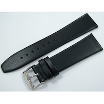 Bizon 18Mm Siyah Deri Saat Kayışı Dikişsiz Klasik Saat Kordonu Kü (325627031)