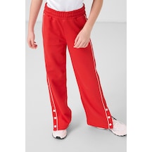 Tommylife Fiesta Geniş Paça Çıt Çıt Detaylı Kız Çocuk Palazzo Pantolon - 75199 Kırmızı
