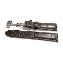 Fado &hertür Saate &uygun Kelebek Toka 18 Mm Koyu Kahve Kordon 269 Gumuş Toka Koyu Kahverengi