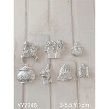 Yy7345 Yedili Mini Obje Seti Silikon Kalıp