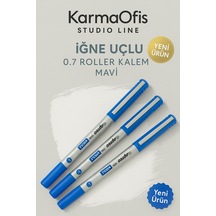 Studio Line İğne Uçlu 0.7 Roller Kalem Mavi - 3 Adet