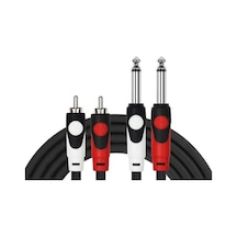 Kirlin 3Mt Patch Kablo (2X1-4" Mono - 2Xrca)