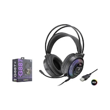Büro Ev Ofis si İçin Siyah Usb Rgb Işıklı Gaming Kulaklık Kablolu Oyuncu Kulakliğı