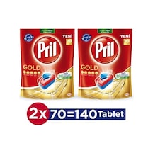 Pril Gold 140 Yıkama Bulaşık Tableti 2x70 Paket + Makine Kokusu