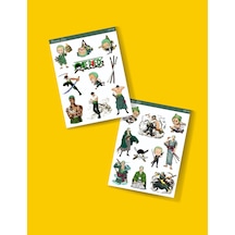 Roronoa Zoro - One Piece 2li Sticker Etiket Seti Anime Çıkartmaları-etiket Kağıdı