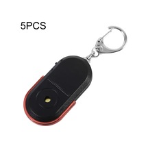 Sones 5 Adet Taşınabilir Anti-kayıp Alarm Anahtar Bulucu Kablosuz Düdük Sesli Led Işıklı Konum Belirleyici Bulucu Kırmızı