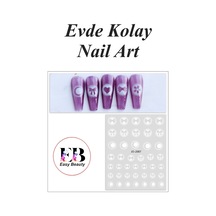 Nail Art Sticker Kendinden Yapışkanlı, Tırnak Süsleme, Tırnak Dövmesi Stikır 2087g