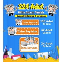 Sevimli Çocuklar Temalı Okul Kreş Kişiye Özel İsim Etiketi - Model 605 Çok Renkli