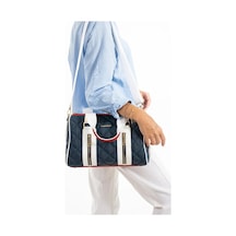 Just Polo Kadın Günlük Kullanıma Uygun Ayarlanabilir Askılı Büyük Boy Lüks El & Omuz Çantası Shoulder Bag Beyaz - Lacivert - Kırmızı