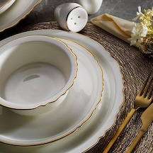 Massimo Rumi Gold 60 Parça Yemek Takımı Beyaz