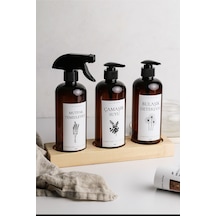 Lalezen Home Stantlı Bulaşık Deterjanı & Çamaşır Suyu & Mutfak Temizleyici Etiketli 500ml Plastik Şişe